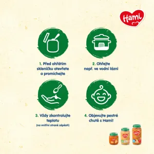 Hami s tekvicou a kuraťom 200 g,HAMI Príkrm mäsovo-zeleninový Cestoviny s tekvicou a kuracím mäsom 200g