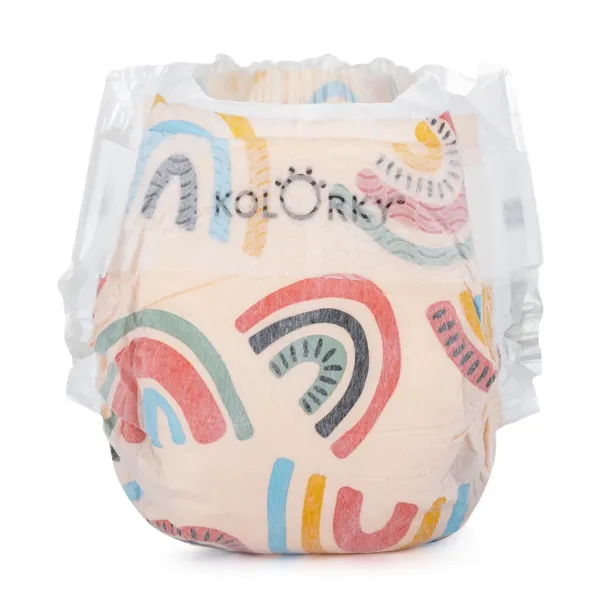 KOLORKY DAY déšť a duhy XL 12-16 kg 17 ks,KOLORKY DAY Plienky jednorazové eko, dážď&dúhy XL (12-16 kg) 17 ks