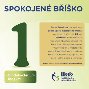 SUNAR Sensitive 1 Mlieko počiatočné 500 g, 0m+
