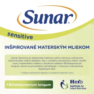 SUNAR Sensitive 1 Mlieko počiatočné 500 g, 0m+
