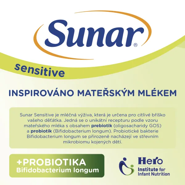 SUNAR Sensitive 2 Mleko následné 500 g, 6m+