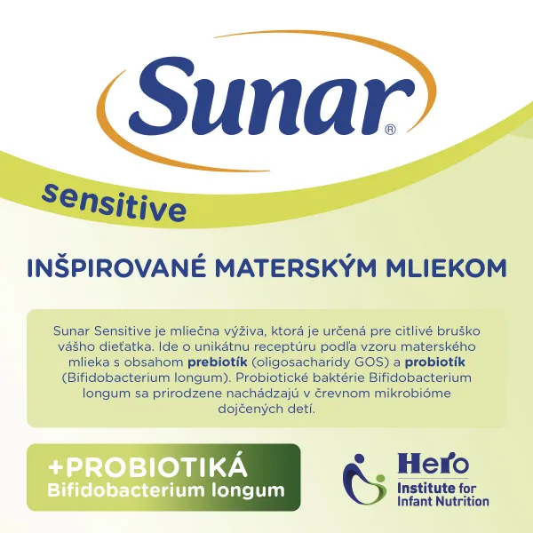 SUNAR Sensitive 2 Mleko následné 500 g, 6m+