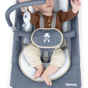 Vibrujúce lehátko Ingenuity Happy Belly™ Rock-to-Bounce – Chambray