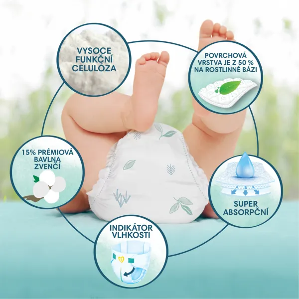 PAMPERS Plienky jednorázové Harmonie Baby veľ. 2, 204 ks, 4kg-8kg