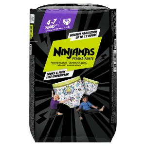 NINJAMAS Nohavičky plienkové Pyjama Pants Kosmické lode, 10 ks, 7 rokov, 17kg-30kg