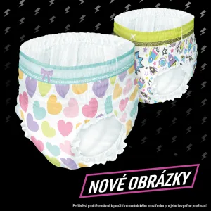 NINJAMAS Nohavičky plienkové Pyjama Pants Srdiečka, 10 ks, 7 rokov, 17kg-30kg