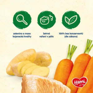 HAMI Príkrm mäsovo-zeleninový  Zelenina s králikom od uk. 4. mesiaca 125g