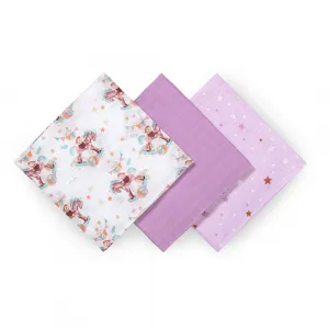 BABYONO Plienky bambusové 3 ks Violet, 70x70 cm