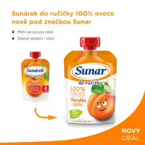 Sunar kapsička Do ručičky marhuľa a jablko 4+ 100 g,SUNAR Kapsička Do ručičky marhuľa, jablko 100 g