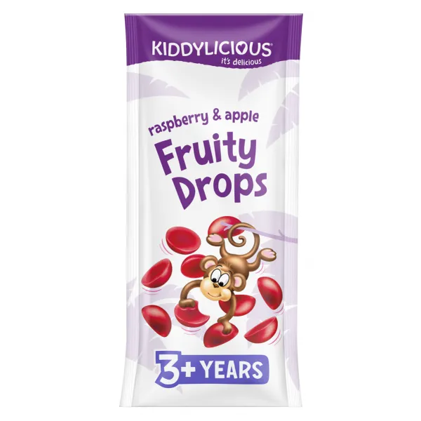 EXP: 31.01.2025 KIDDYLICIOUS Želé cukríky ovocné jablko a malina 64g