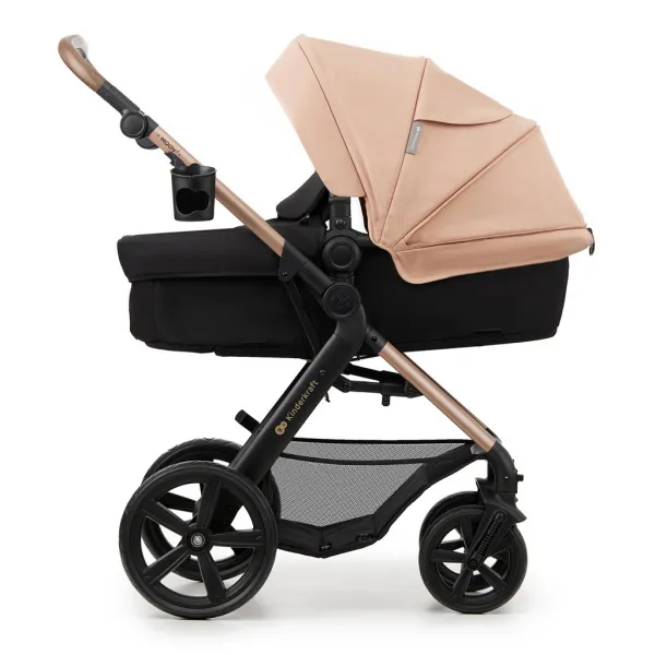 KINDERKRAFT - Kočík kombinovaný Moov 2 3v1 Sand Beige - penové kolesá