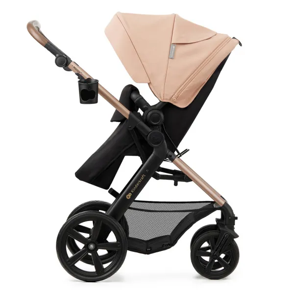 KINDERKRAFT - Kočík kombinovaný Moov 2 3v1 Sand Beige - penové kolesá
