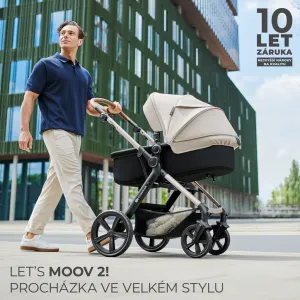KINDERKRAFT - Kočík kombinovaný Moov 2 Air 3v1 Moonlight Grey