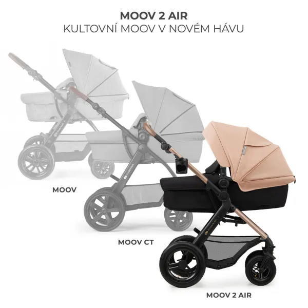 KINDERKRAFT - Kočík kombinovaný Moov 2 Air 3v1 Sand Beige