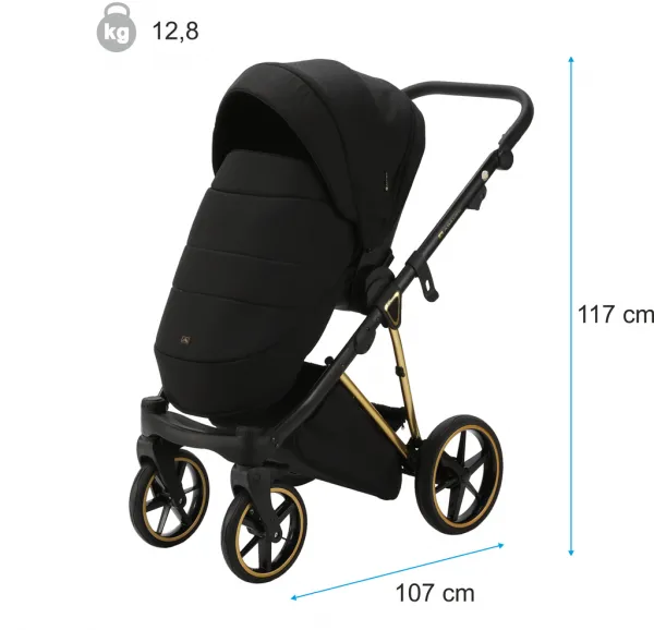ADAMEX Kočík kombinovaný Belissa Special Edition Grafit/Gold