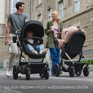 KINDERKRAFT - Kočík kombinovaný Moov 2 Air 3v1 Sand Beige