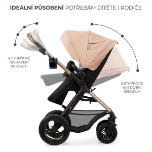 KINDERKRAFT - Kočík kombinovaný Moov 2 Air 3v1 Sand Beige