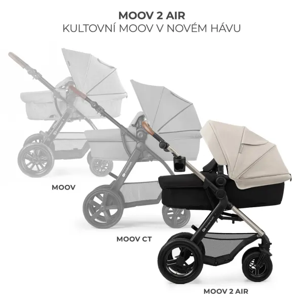 KINDERKRAFT - Kočík kombinovaný Moov 2 Air 3v1 Moonlight Grey