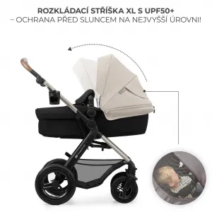 KINDERKRAFT - Kočík kombinovaný Moov 2 Air 3v1 Moonlight Grey