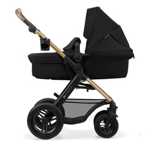 KINDERKRAFT - Kočík kombinovaný Moov 2 Air 3v1 Pure Black