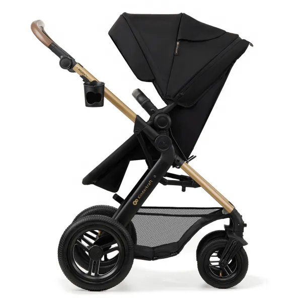 KINDERKRAFT - Kočík kombinovaný Moov 2 Air 3v1 Pure Black
