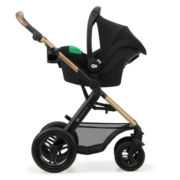 KINDERKRAFT - Kočík kombinovaný Moov 2 Air 3v1 Pure Black