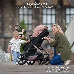 KINDERKRAFT - Kočík kombinovaný Moov 2 Air 3v1 Sand Beige