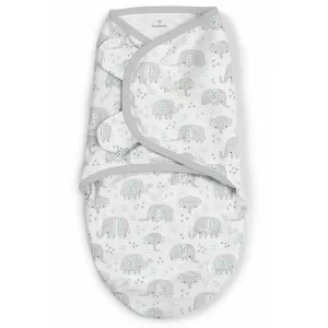 INGENUITY SUMMER Zavinovačka SwaddleMe S - šedé sloníky 0,5 TOG 0-3m