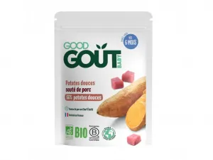Good Gout Bio Kapsička sladké zemiaky s bravčovým mäsom 190 g,GOOD GOUT BIO Sladké zemiaky s bravčovým mäsom 190 g