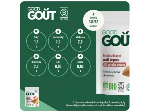 Good Gout Bio Kapsička sladké zemiaky s bravčovým mäsom 190 g,GOOD GOUT BIO Sladké zemiaky s bravčovým mäsom 190 g