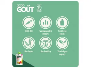 GOOD GOUT BIO Ovocné pyré bez lepku Jahoda a banán 120g - ovocný príkrm