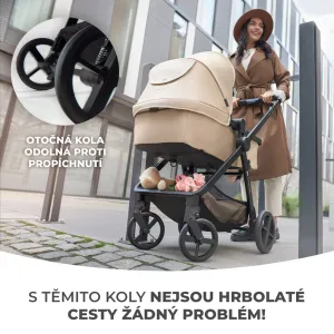 KINDERKRAFT Kočík kombinovaný 4v1 Newly Classic Grey + Mink PRO