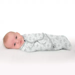 INGENUITY SUMMER Zavinovačka SwaddleMe S - šedé sloníky 0,5 TOG 0-3m