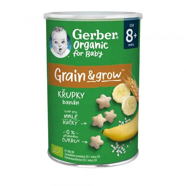 GERBER Organic chrumky banánové 35 g,GERBER Organic chrumky banánové 35 g