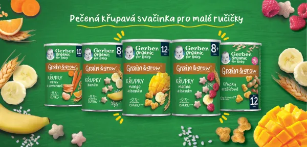 GERBER Organic chrumky banánové 35 g,GERBER Organic chrumky banánové 35 g