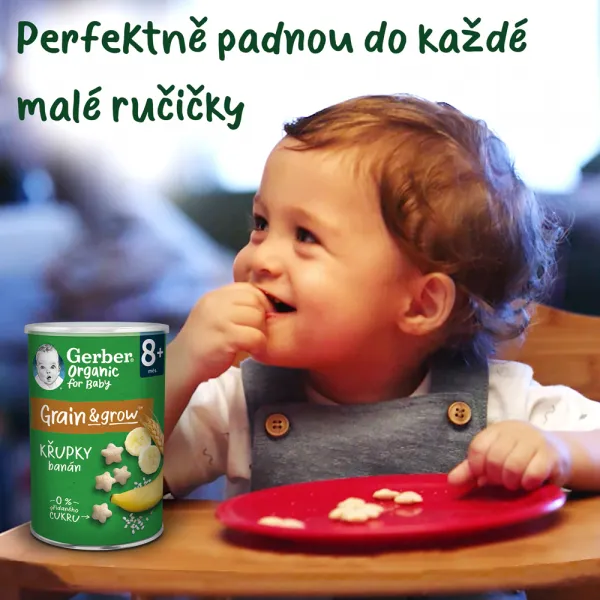 GERBER Organic chrumky banánové 35 g,GERBER Organic chrumky banánové 35 g