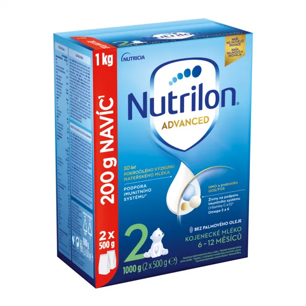 NUTRILON Mlieko dojčenské následné 2 Advanced od uk. 6. mesiaca 3x1000 g