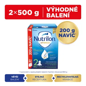 NUTRILON Mlieko dojčenské následné 2 Advanced od uk. 6. mesiaca 3x1000 g