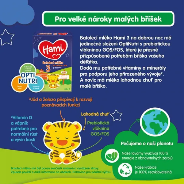 Hami 3 na dobrou noc 600g,HAMI 3 Mlieko Na dobrú noc batoľacie 600 g