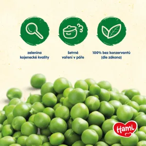 Hami Zelený hrášok prvá lyžička 125 g,HAMI Príkrm zeleninový Zelený hrášok 125g