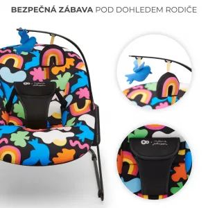KINDERKRAFT - Hojdacie lehátko Calmee Happy Shapes 0m+, do 9kg
