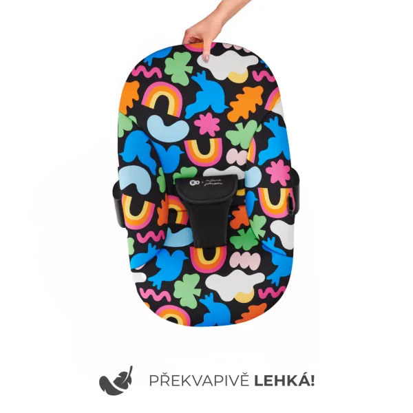 KINDERKRAFT - Hojdacie lehátko Calmee Happy Shapes 0m+, do 9kg