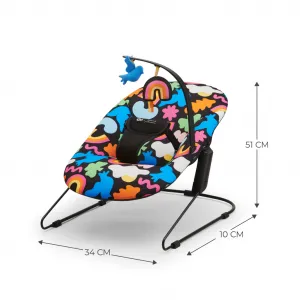 KINDERKRAFT - Hojdacie lehátko Calmee Happy Shapes 0m+, do 9kg