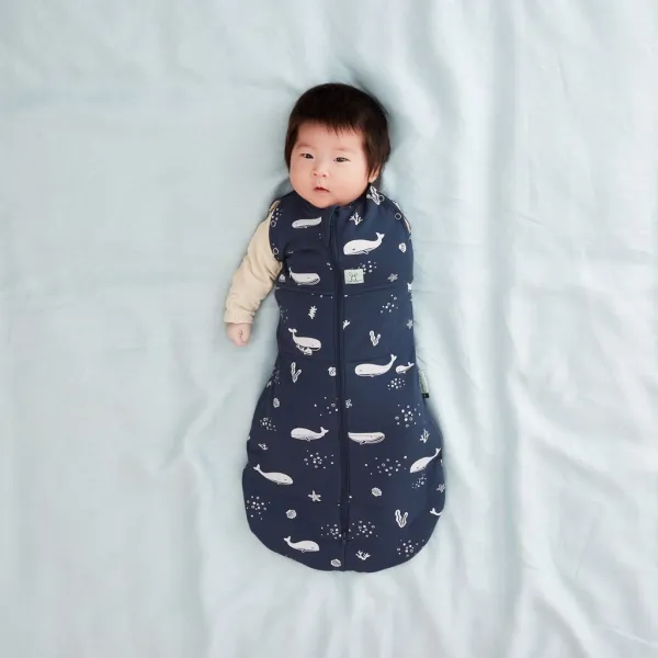 ERGOPOUCH - Zavinovačka a vak na spanie 2v1 Cocoon Whale 0-3 m, 3-6 kg, 2,5 tog