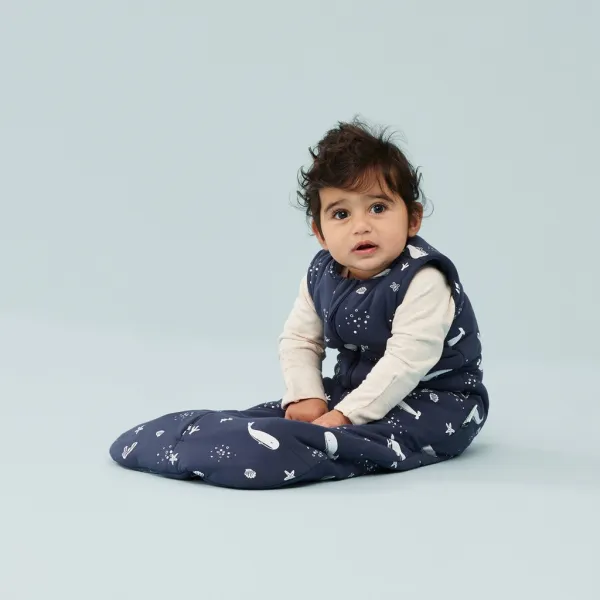 ERGOPOUCH - Vak na spanie organická bavlna Jersey Whale 8-24 m, 8-14 kg, 2,5 tog