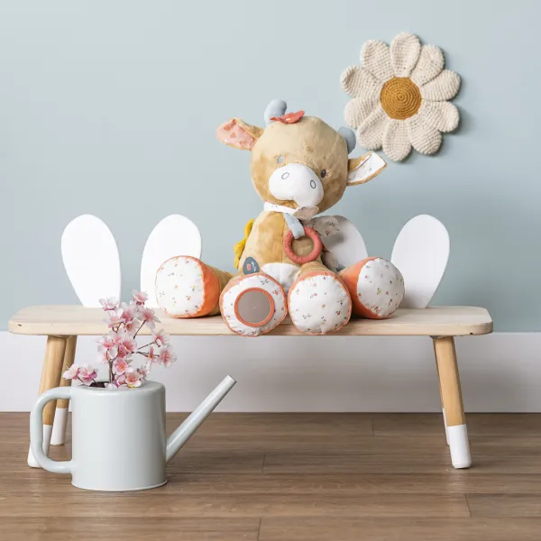 NATTOU Kravička plyšová Mila so 6 aktivitami 45cm Mila, Zoe & Lana