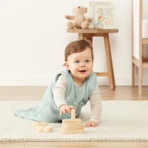 ERGOPOUCH - Vak na spanie organická bavlna Jersey Sage 3-12 m, 6-10 kg, 2,5 tog