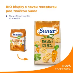 SUNAR Bio mrkvové kolieska 45 g,SUNAR BIO Chrumky Mrkvové kolieska 45 g