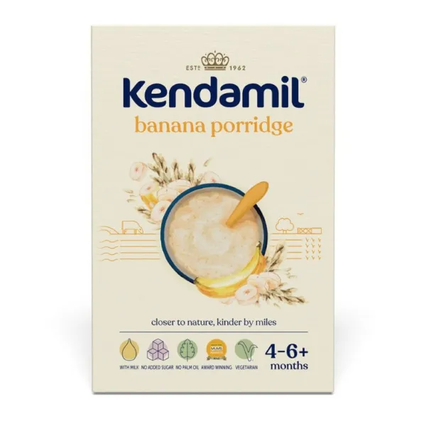 Kendamil s banánom 150 g,KENDAMIL Kaša mliečna s banánom (150 g), 4m+