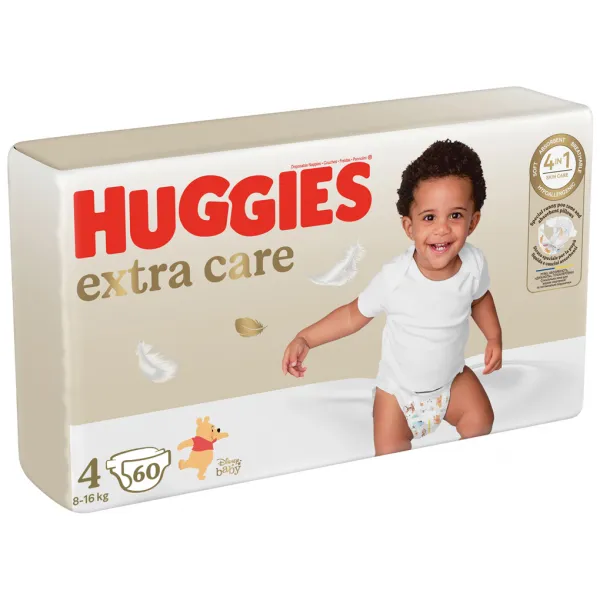 HUGGIES Elite Soft 4 8-14kg 60ks,HUGGIES® Extra Care plienky jednorazové 4 (8-14 kg) 60 ks